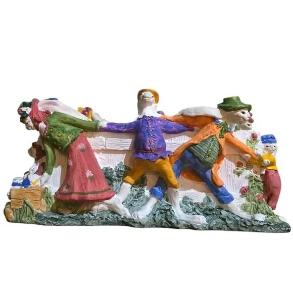 Vintage Dept 56 Easter Bunny Rabbit Parade Centerpiece Whimsical Basket Decor
